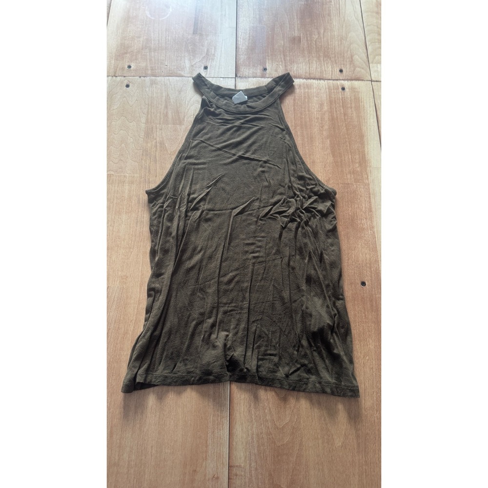 Melrose and Market Olive Green Halter Neck‎ Tank Top Small